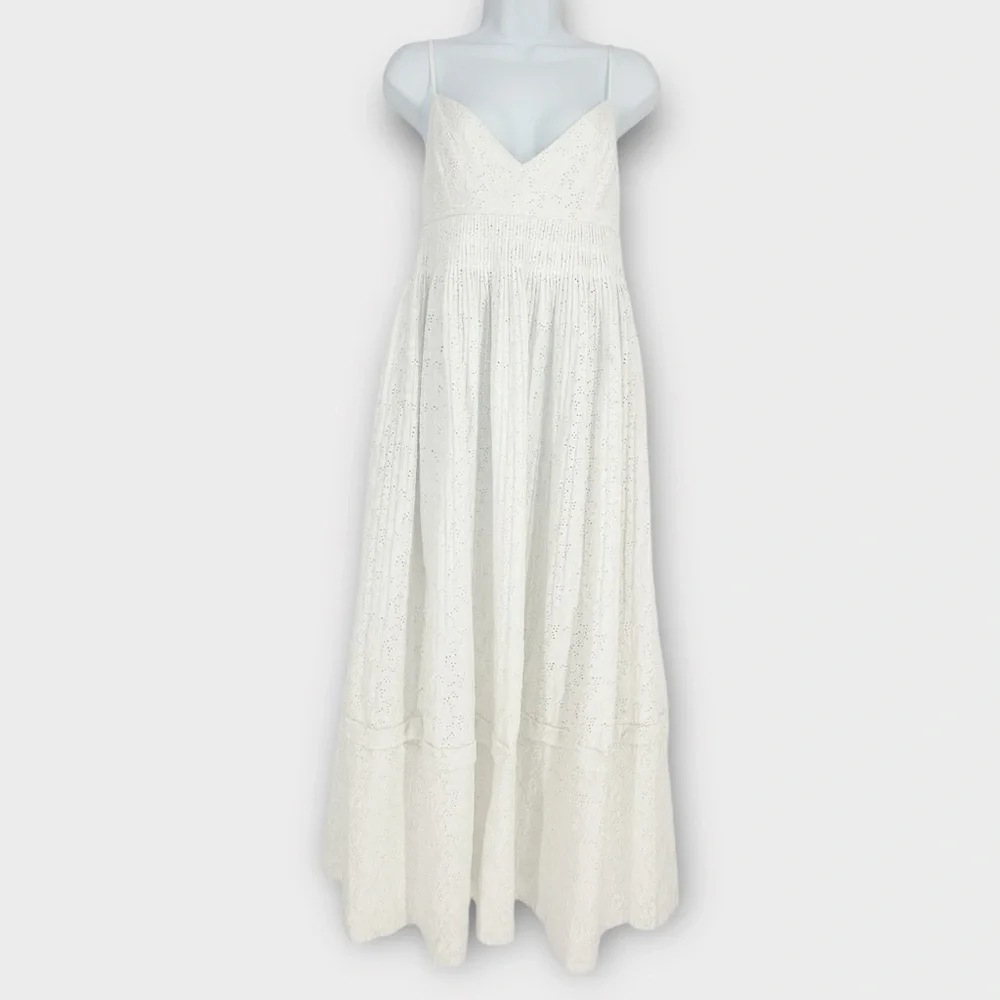 NICHOLAS Featherington Eyelet Empire Waist Midi Dress‎ EUC Size 2 Cottagecore